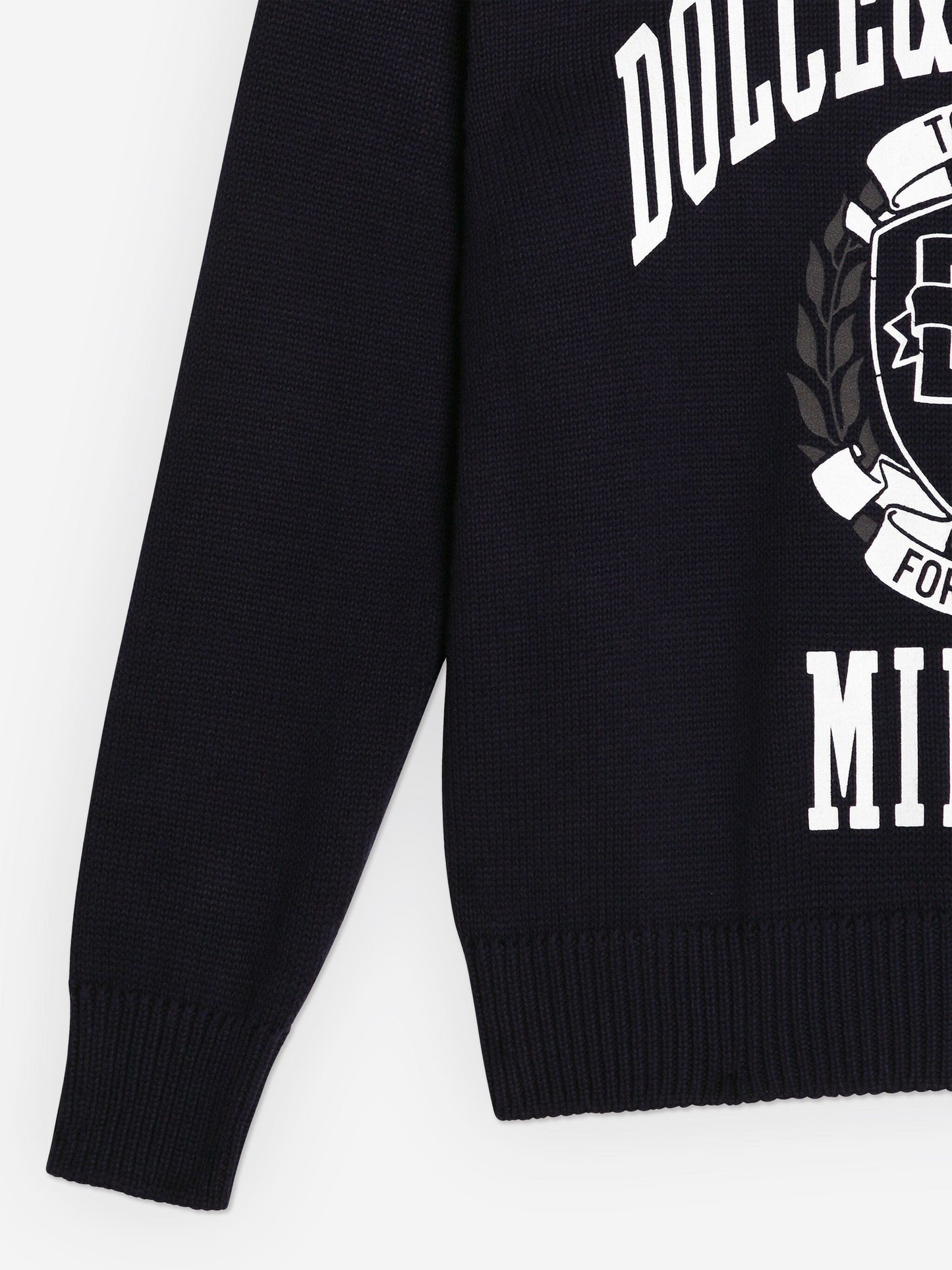 Dolce & Gabbana Boys Milano 海军蓝徽标运动衫