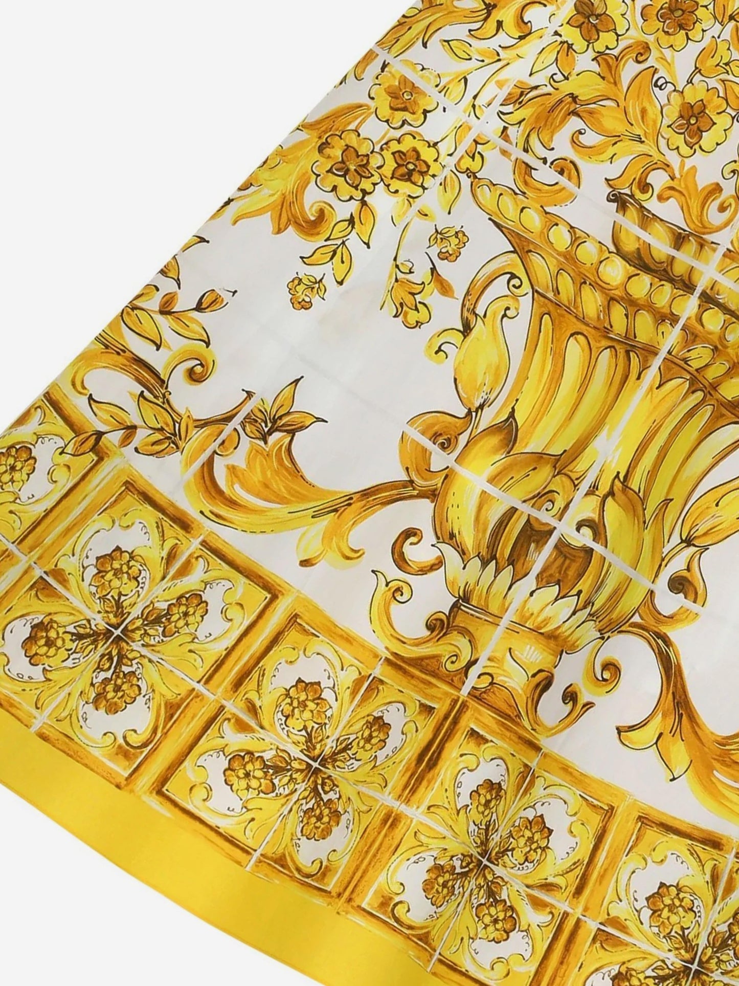 Dolce & Gabbana 女童黄色 Maiolica 印花连衣裙