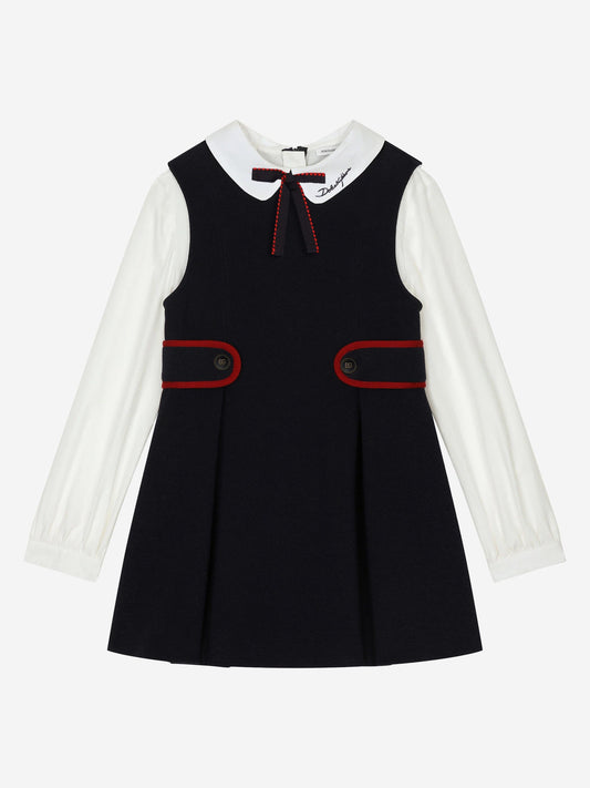 Dolce & Gabbana 女童学院风连衣裙(海军蓝)