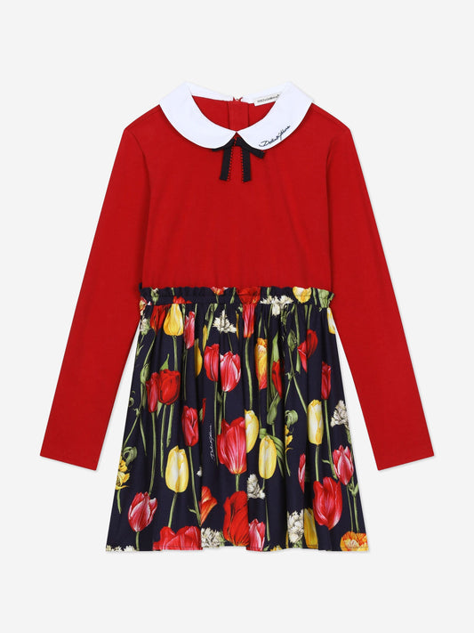 Dolce & Gabbana 女童红色郁金香连衣裙