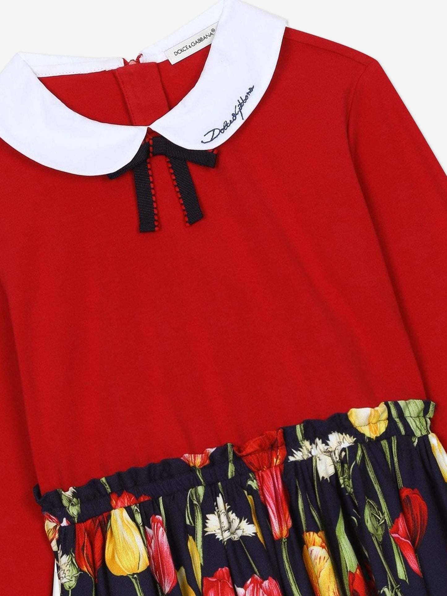 Dolce & Gabbana 女童红色郁金香连衣裙