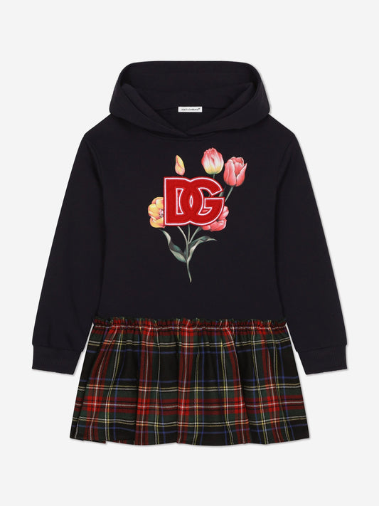 Dolce & Gabbana 女童格纹郁金香毛衣裙(多色)
