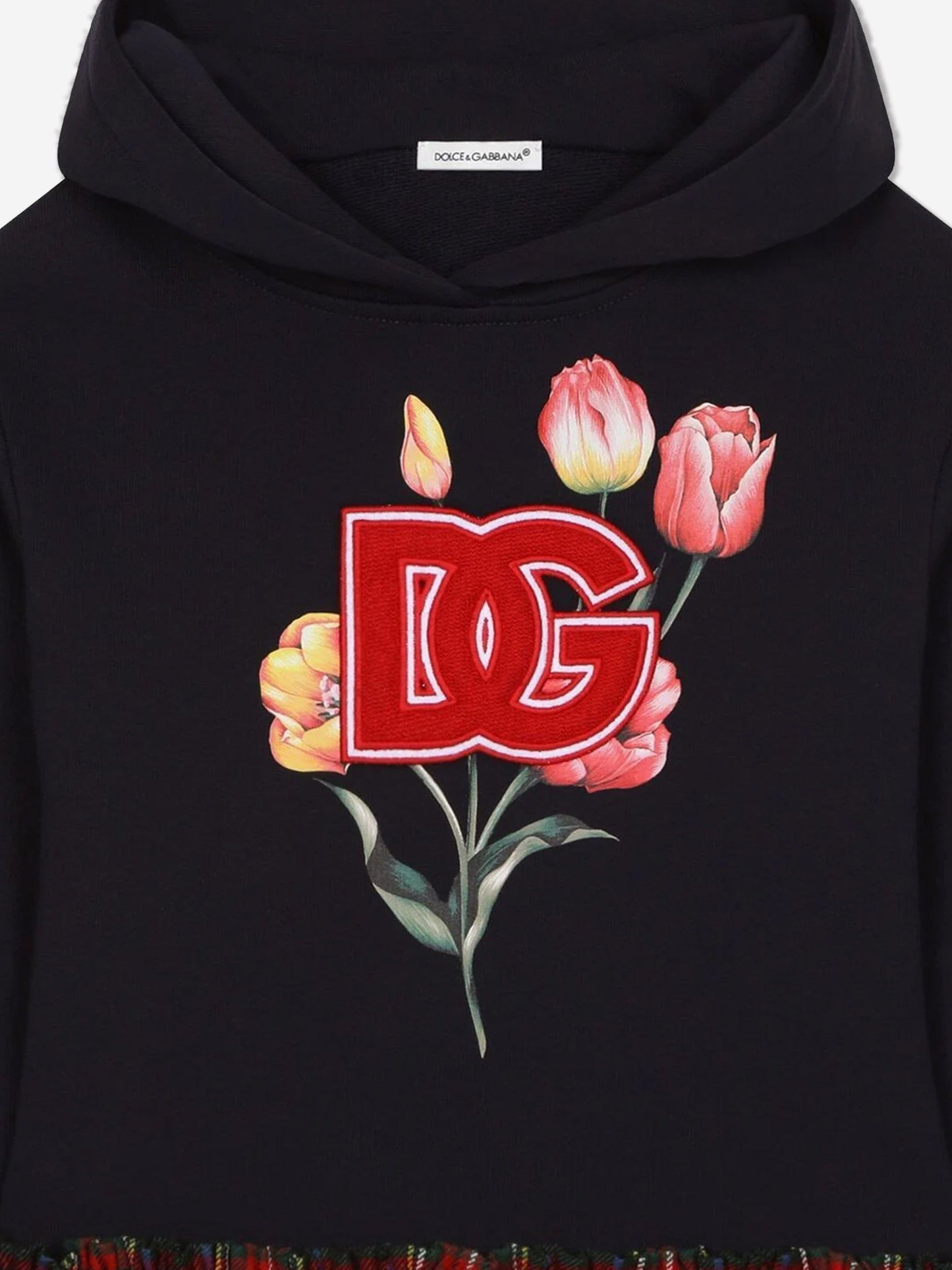 Dolce & Gabbana 女童格纹郁金香毛衣裙(多色)