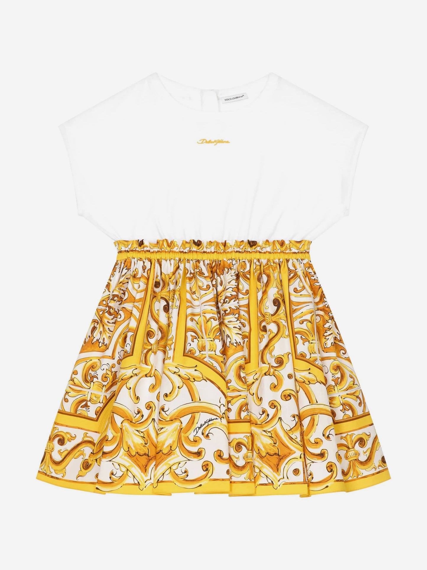 Dolce & Gabbana 女童棉质 Maiolica 连衣裙(多色)