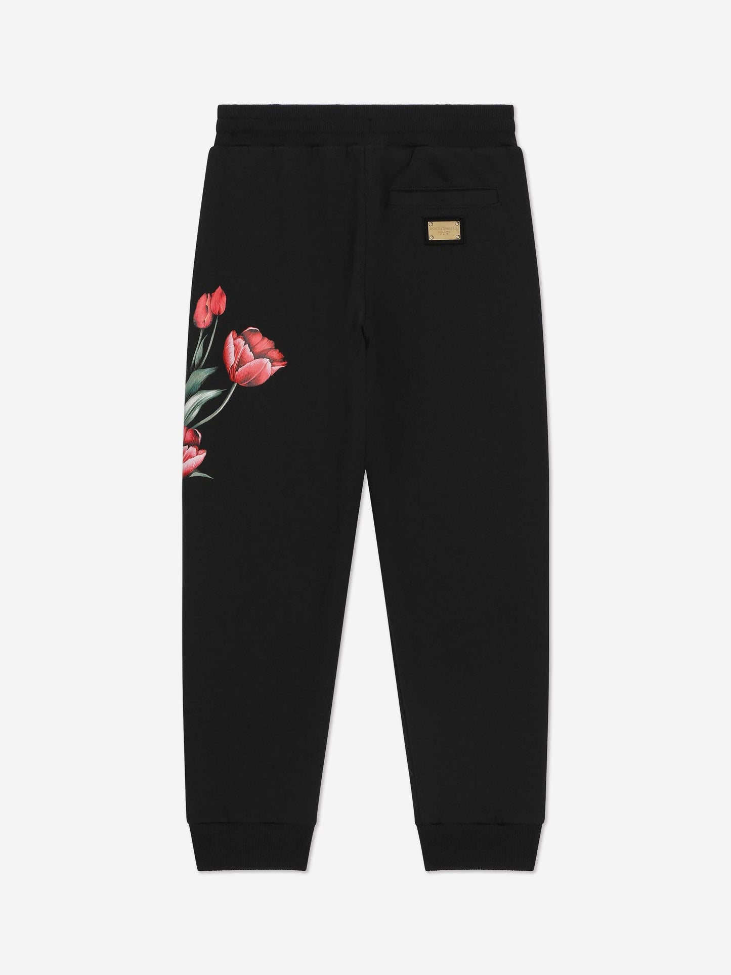 Dolce & Gabbana 女童刺绣郁金香慢跑裤(海军蓝)