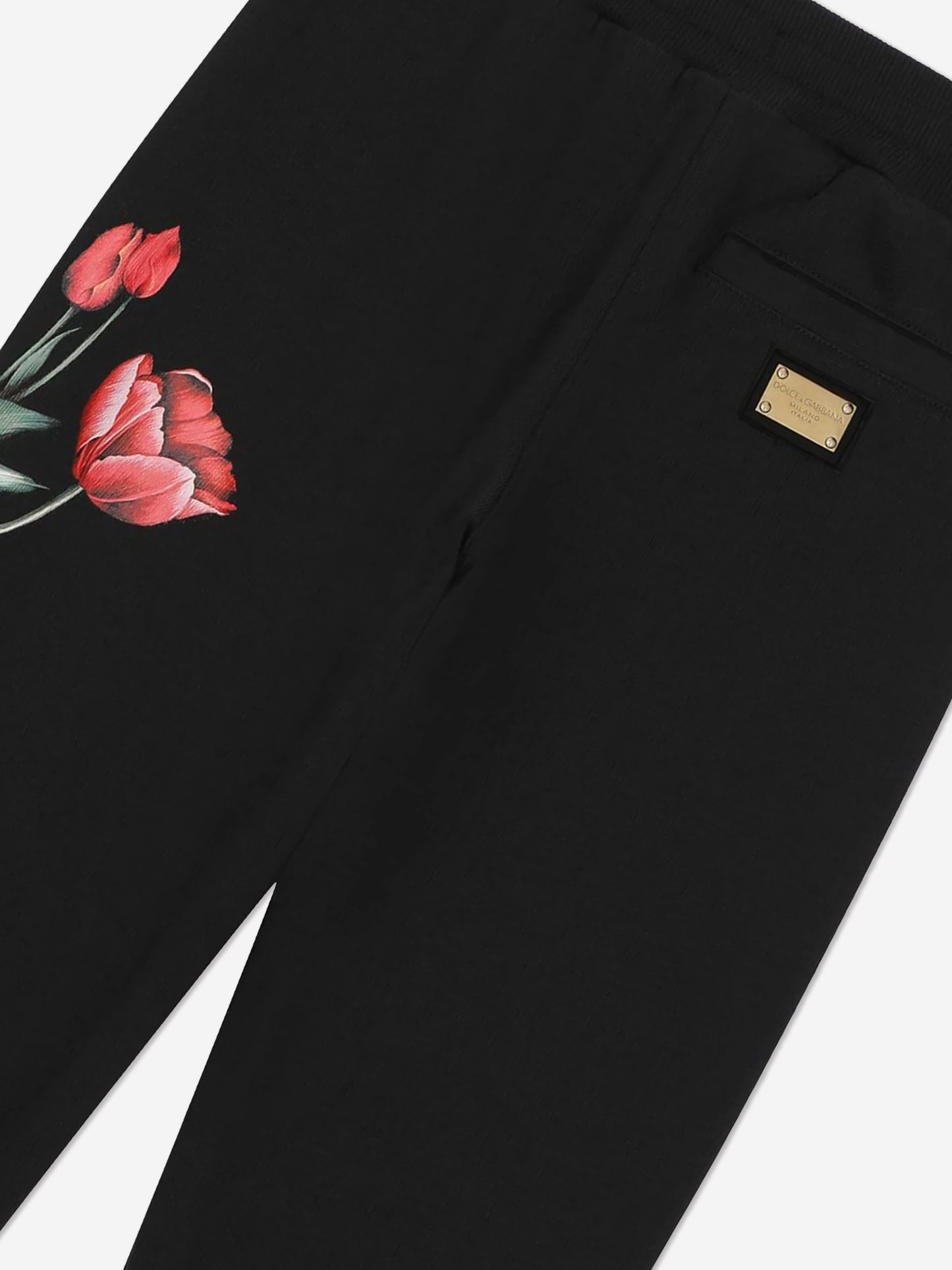 Dolce & Gabbana 女童刺绣郁金香慢跑裤(海军蓝)