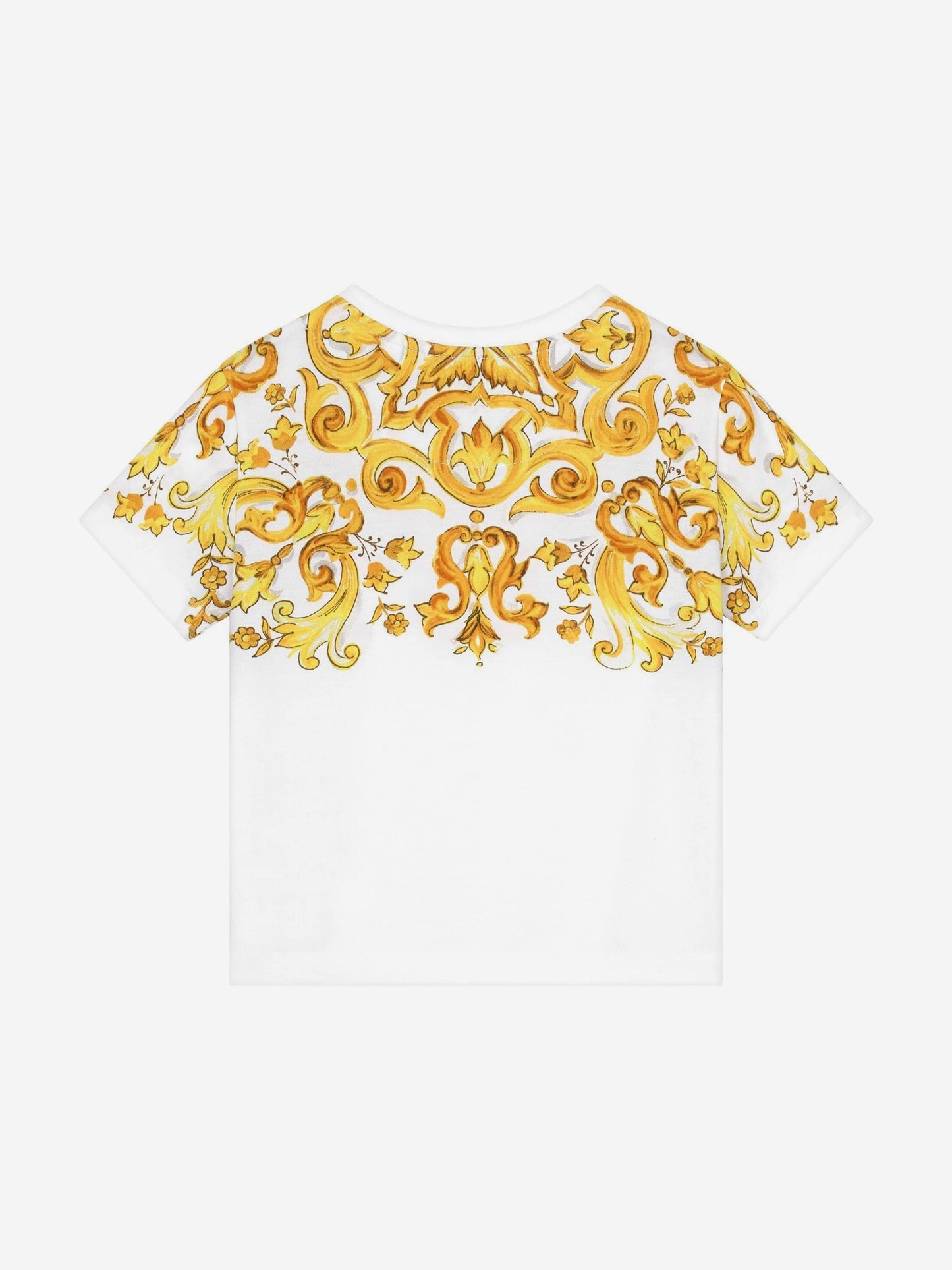 Dolce & Gabbana 女童 Maiolica 印花 T 恤(白色)