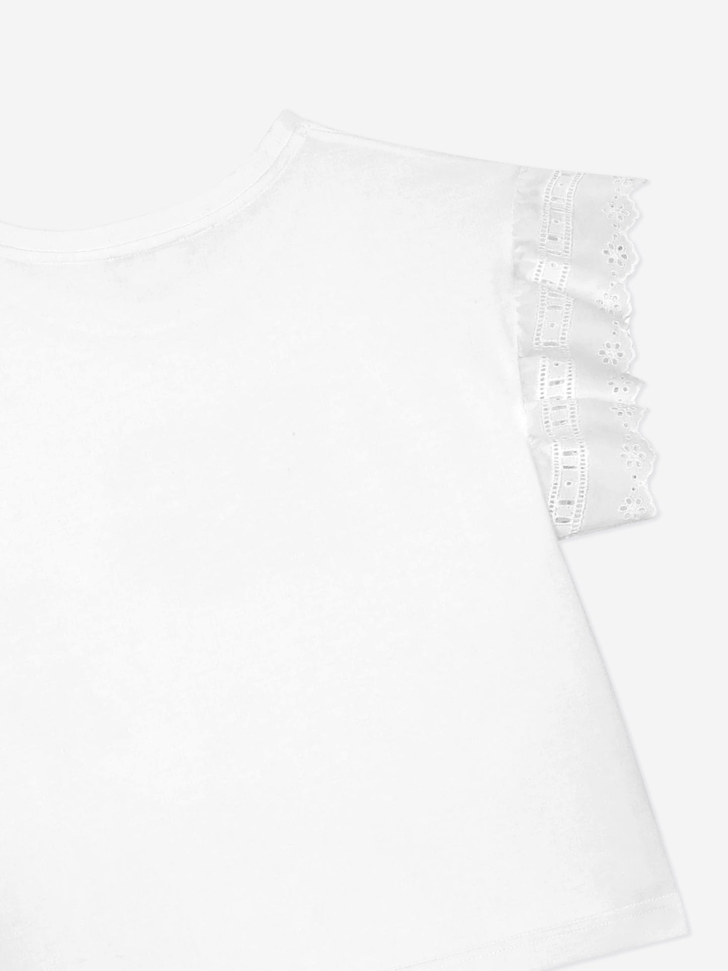 Dolce & Gabbana 女童白色英式刺绣上衣
