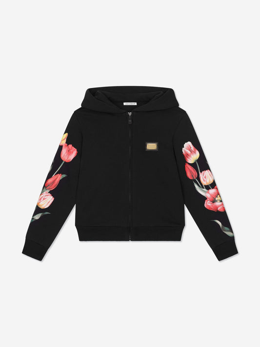 Dolce & Gabbana 女童郁金香拉链上衣(海军蓝)