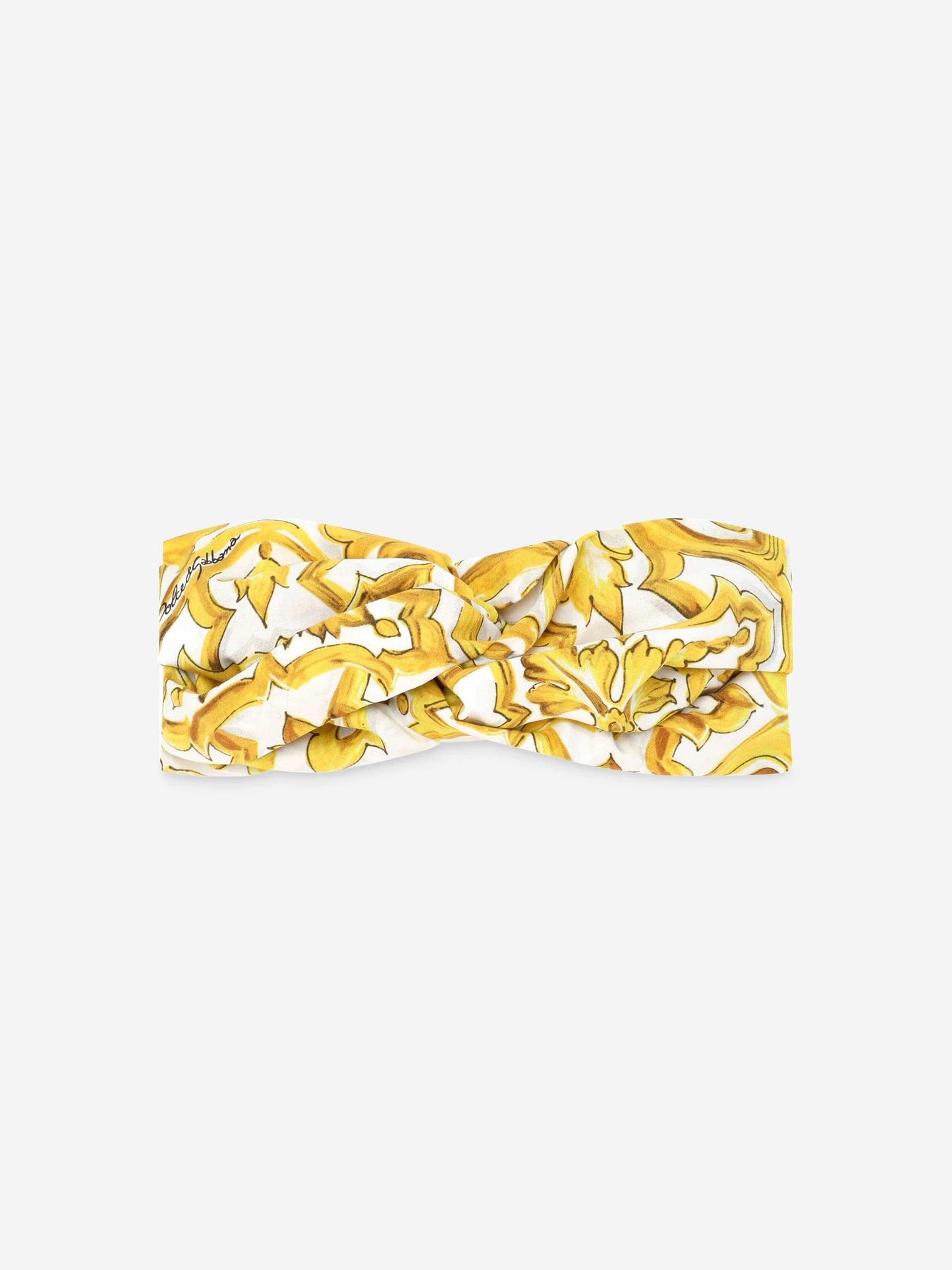 Dolce & Gabbana Grls Maiolica 印花头带(黄色)