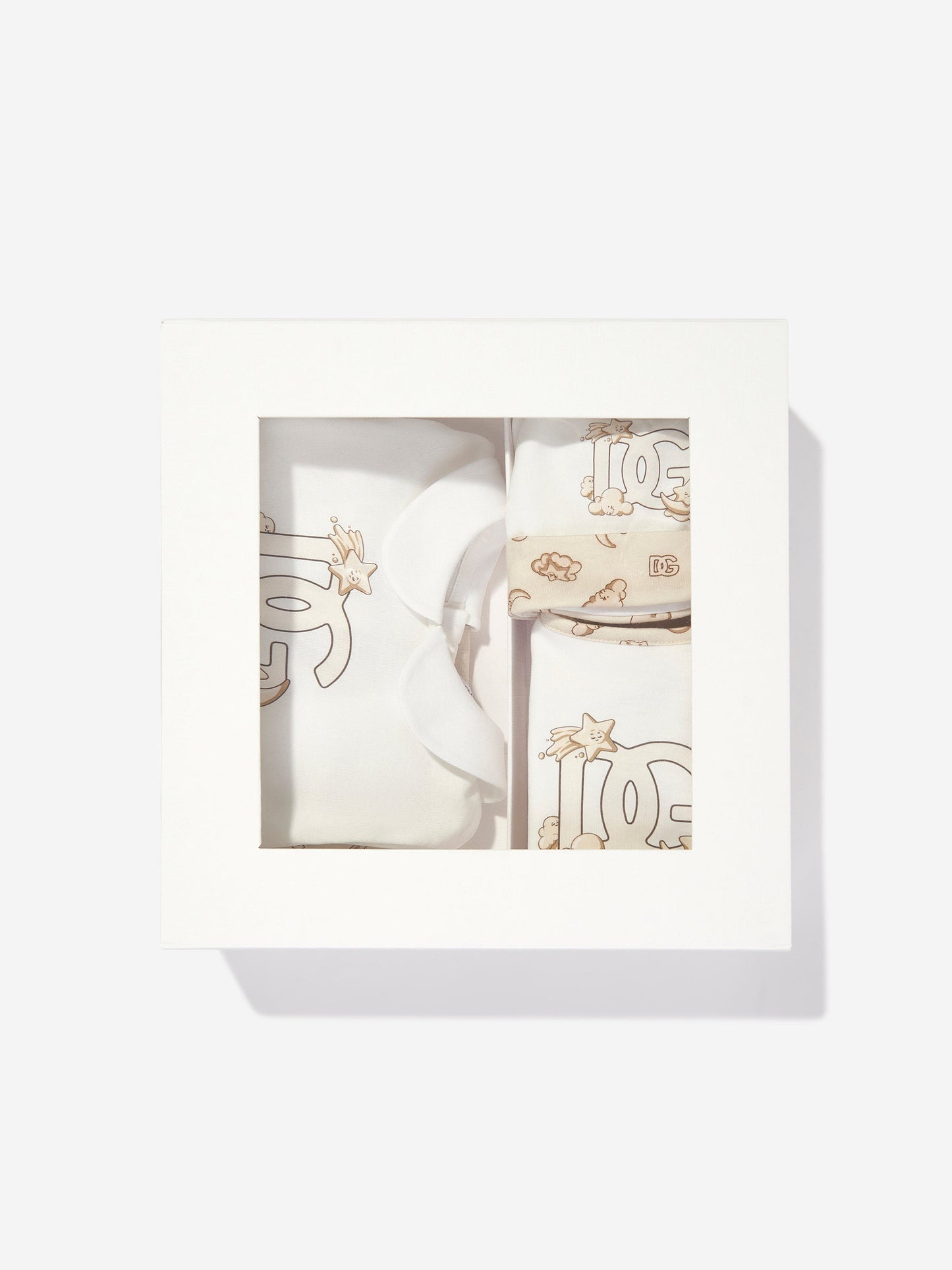 Dolce & Gabbana Baby Logo 婴儿连体衣礼品套装(米色)