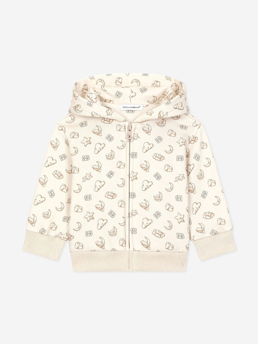 Dolce & Gabbana Baby Moon and Star 拉链上衣 (米色)