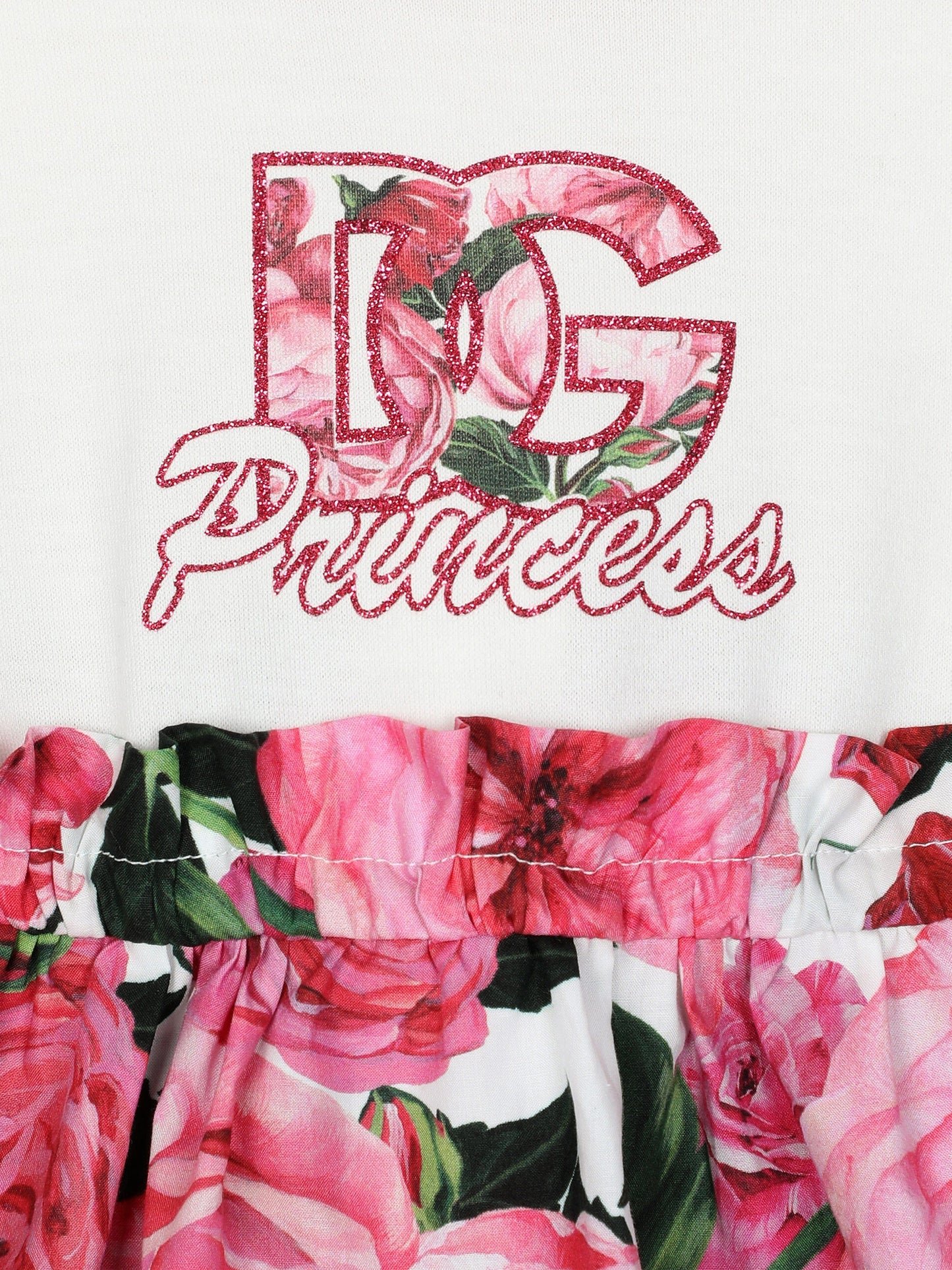 Dolce & Gabbana 女婴 DG Rose 粉色针织连衣裙
