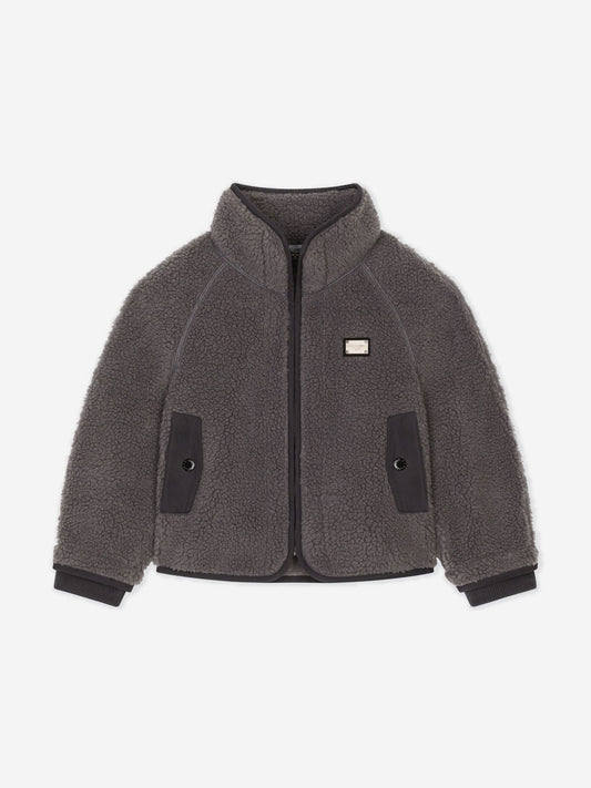 Dolce & Gabbana Boys 灰色仿羊毛夹克