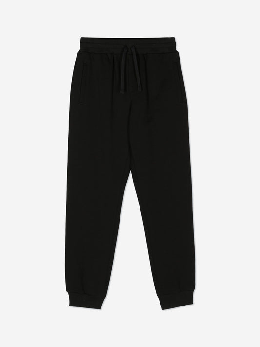 Dolce & Gabbana 男童黑色徽标慢跑裤