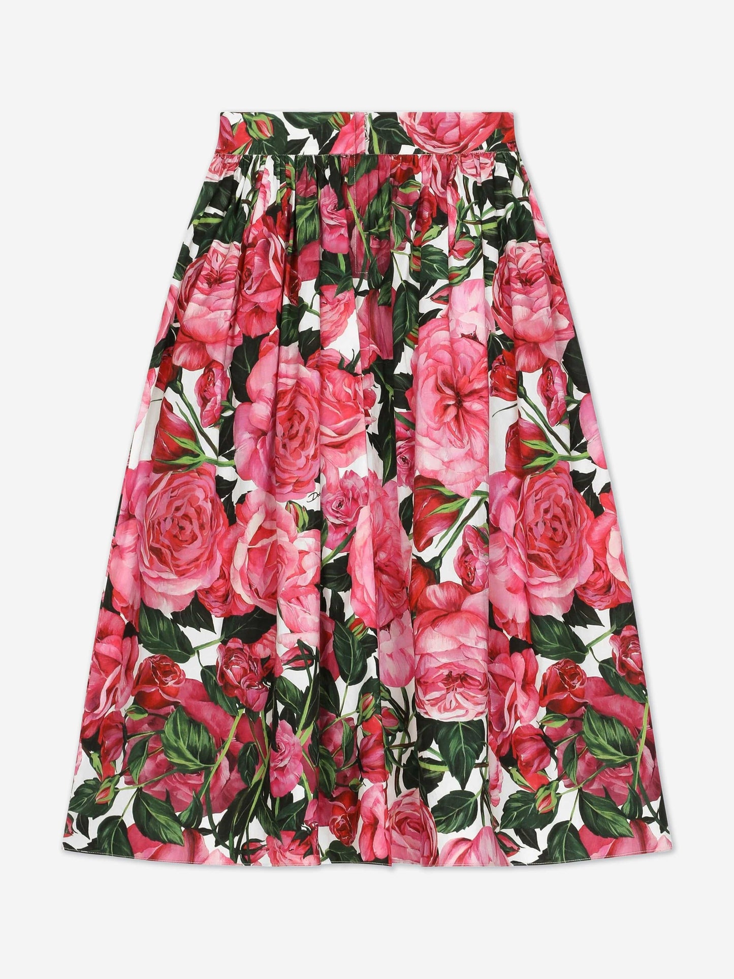 Dolce & Gabbana 女童玫瑰印花长裙(粉色)