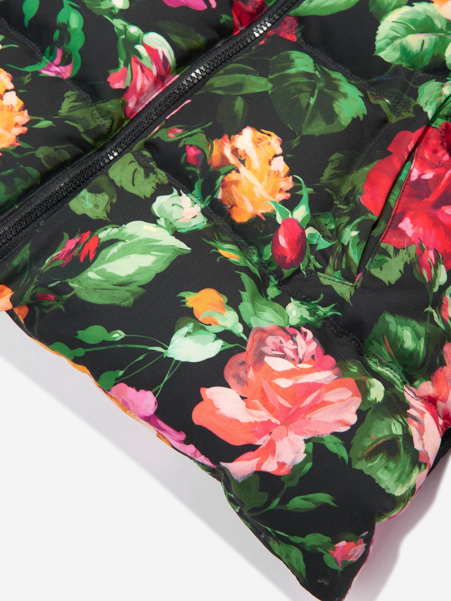 Dolce & Gabbana 女童羽绒加垫玫瑰夹克(多色)