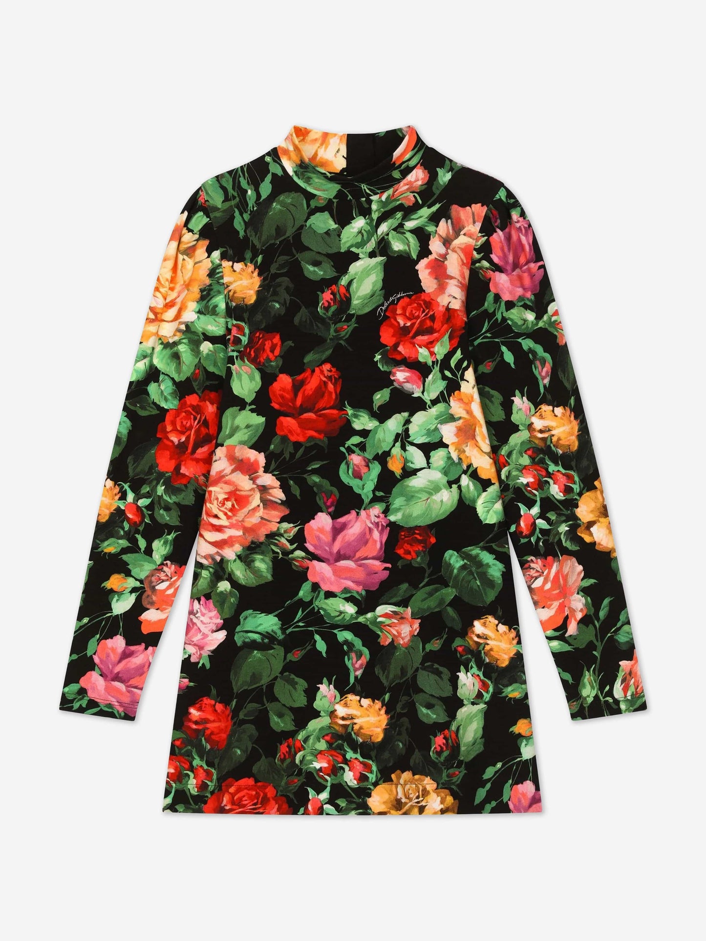 Dolce & Gabbana 女童长袖玫瑰连衣裙(多色)