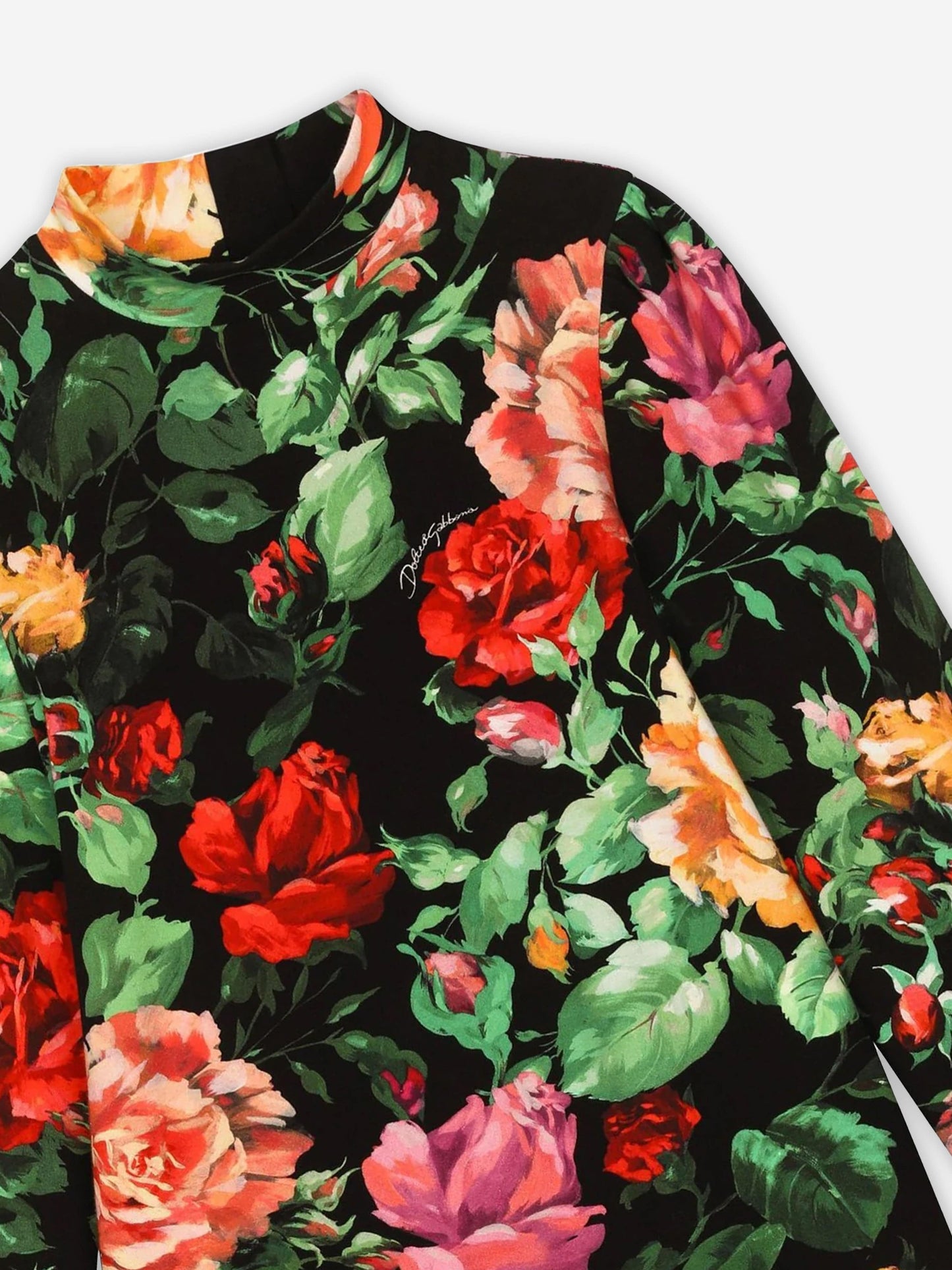 Dolce & Gabbana 女童长袖玫瑰连衣裙(多色)