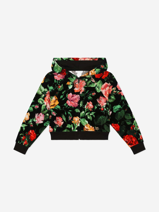 Dolce & Gabbana 女童玫瑰拉链上衣(多色)