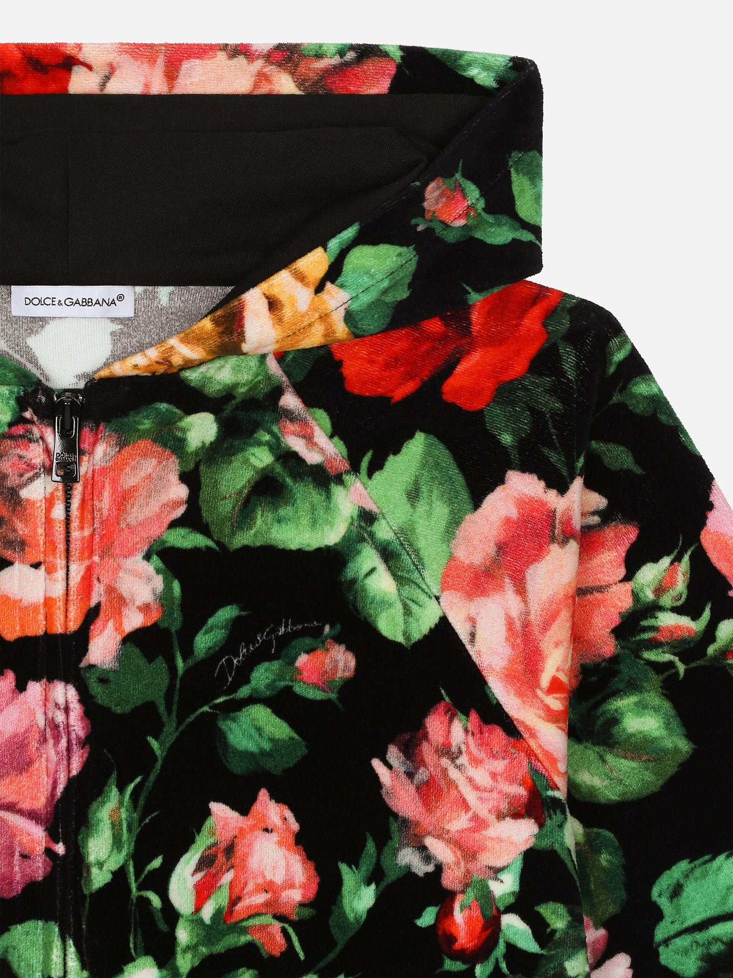Dolce & Gabbana 女童玫瑰拉链上衣(多色)