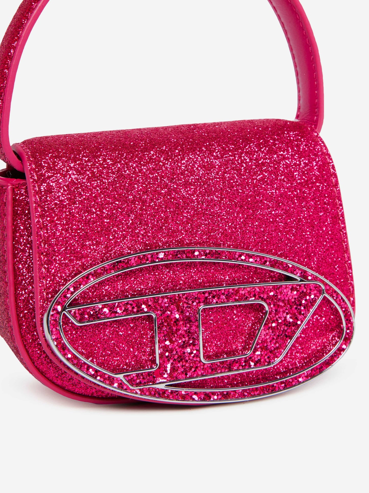 Diesel Girls 椭圆形 D 标志手提包 粉色(20 厘米)