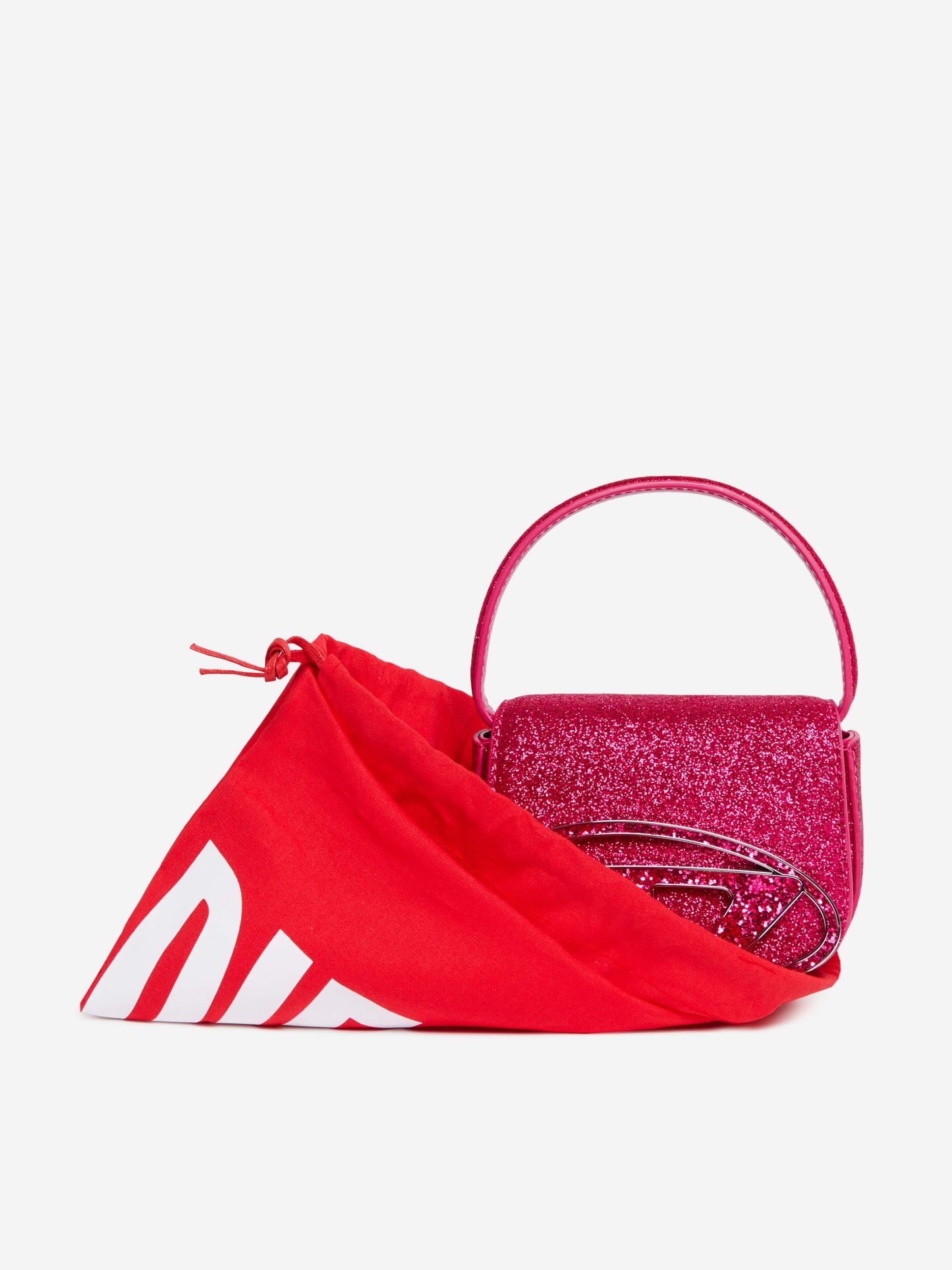 Diesel Girls 椭圆形 D 标志手提包 粉色(20 厘米)