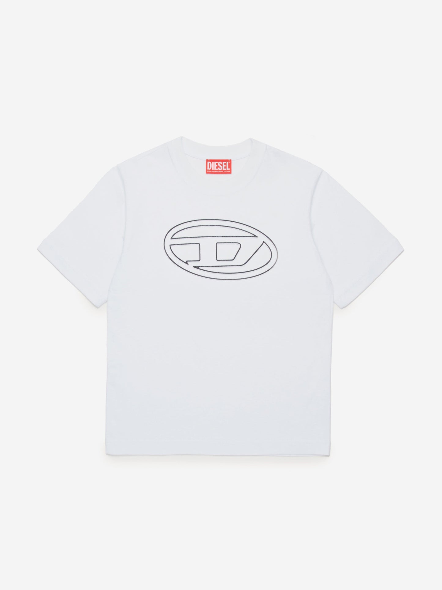 Diesel Boys 白色椭圆形 D 标志 T 恤