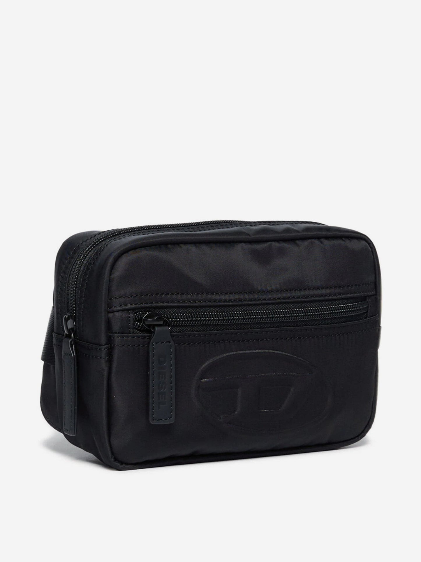 Diesel Kids 椭圆形 D 标志腰包 黑色(35 厘米)