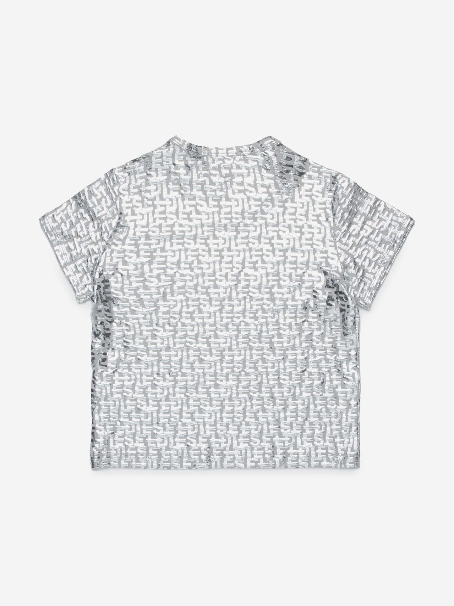 Diesel Girls 银色品牌 T 恤