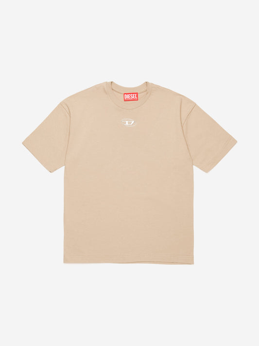 Diesel Kids 米色徽标 T 恤