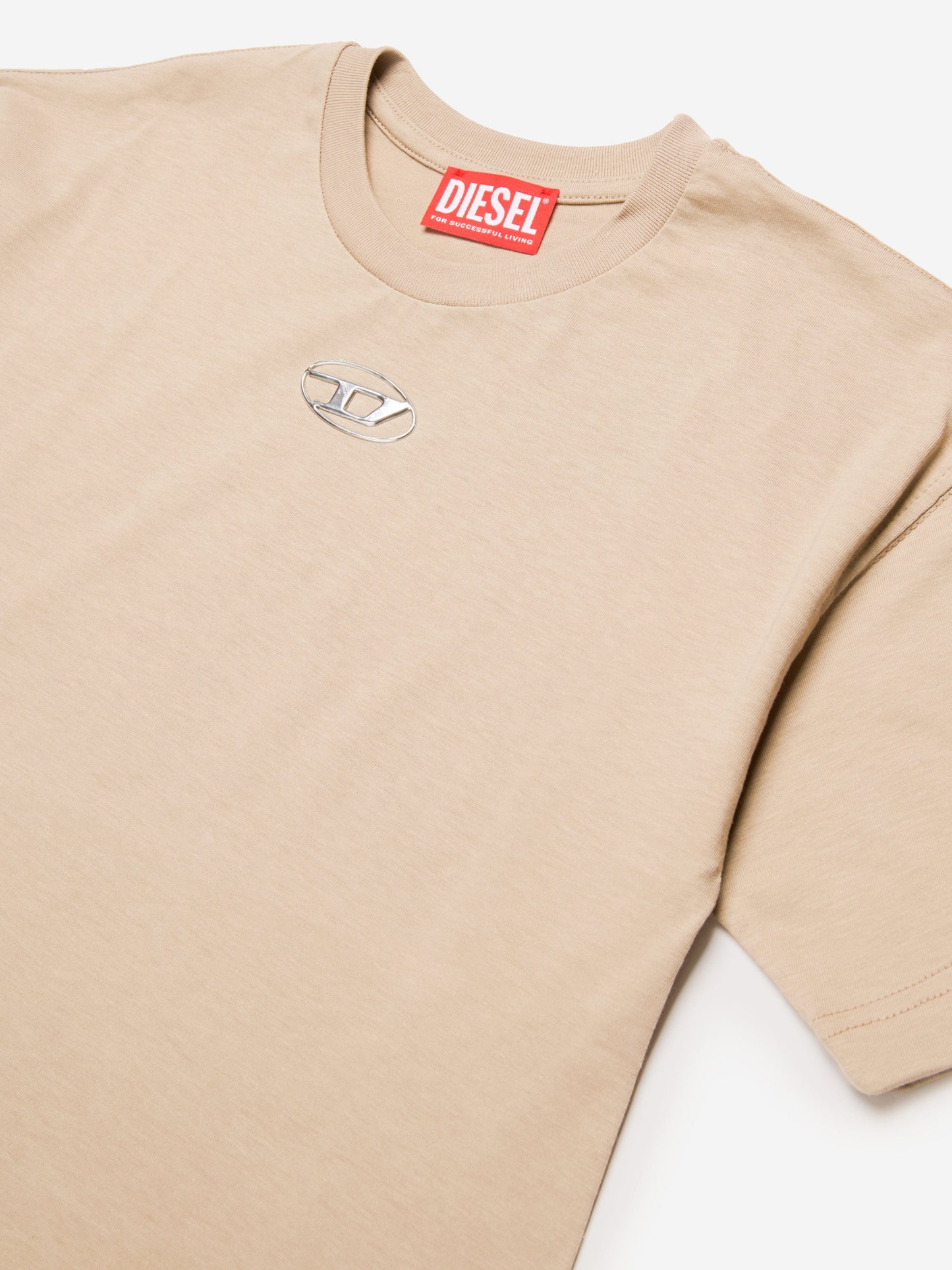Diesel Kids 米色徽标 T 恤