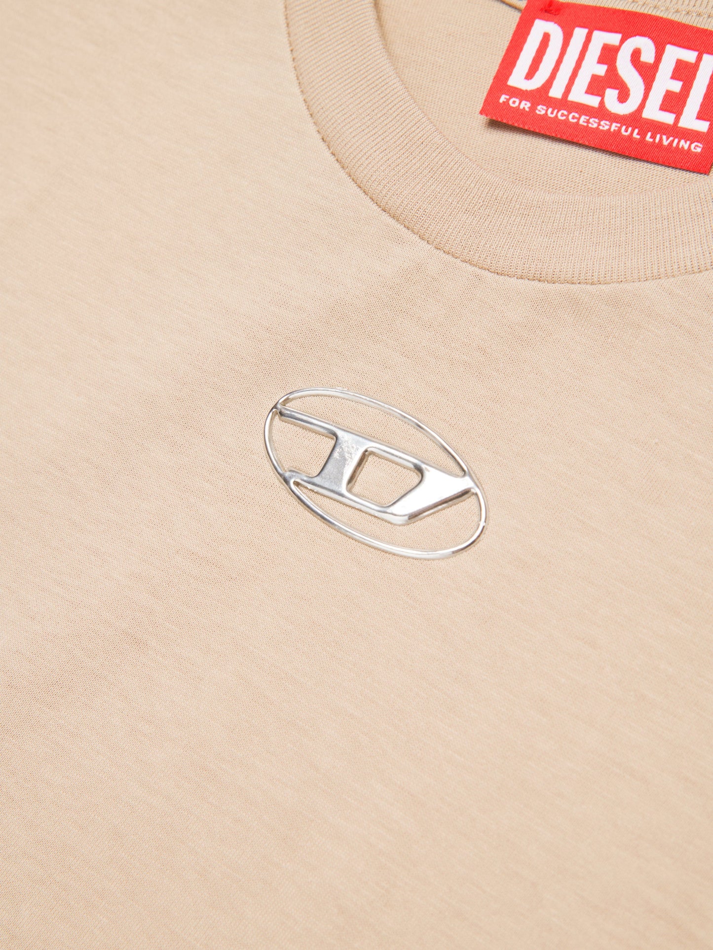 Diesel Kids 米色徽标 T 恤