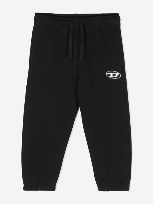 Diesel Kids 徽标慢跑裤(黑色)
