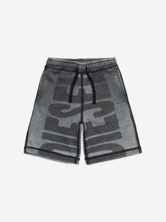 Diesel Boys 灰色徽标短裤