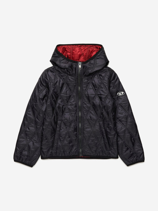 Diesel Kids 黑色绗缝夹克