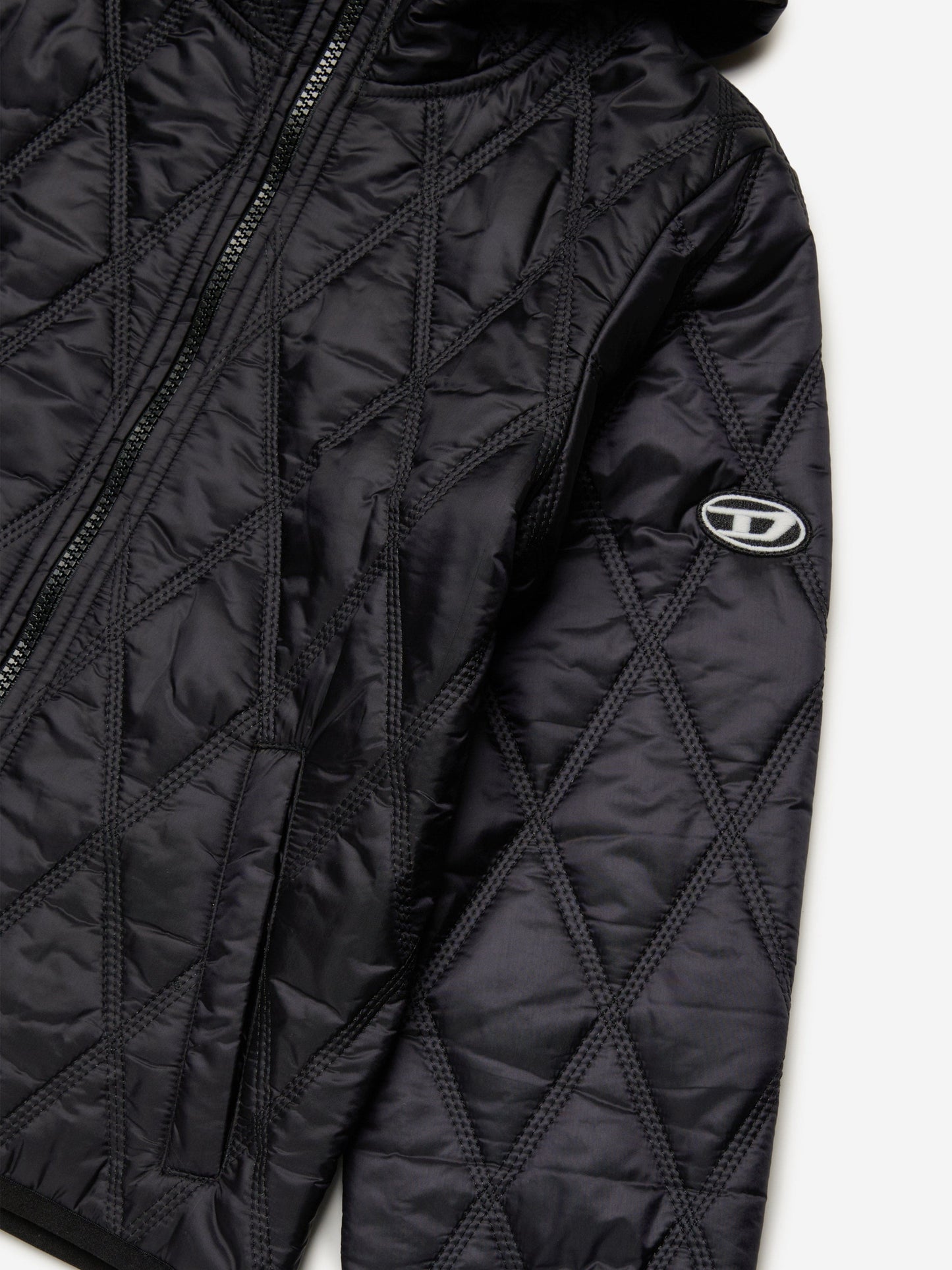 Diesel Kids 黑色绗缝夹克