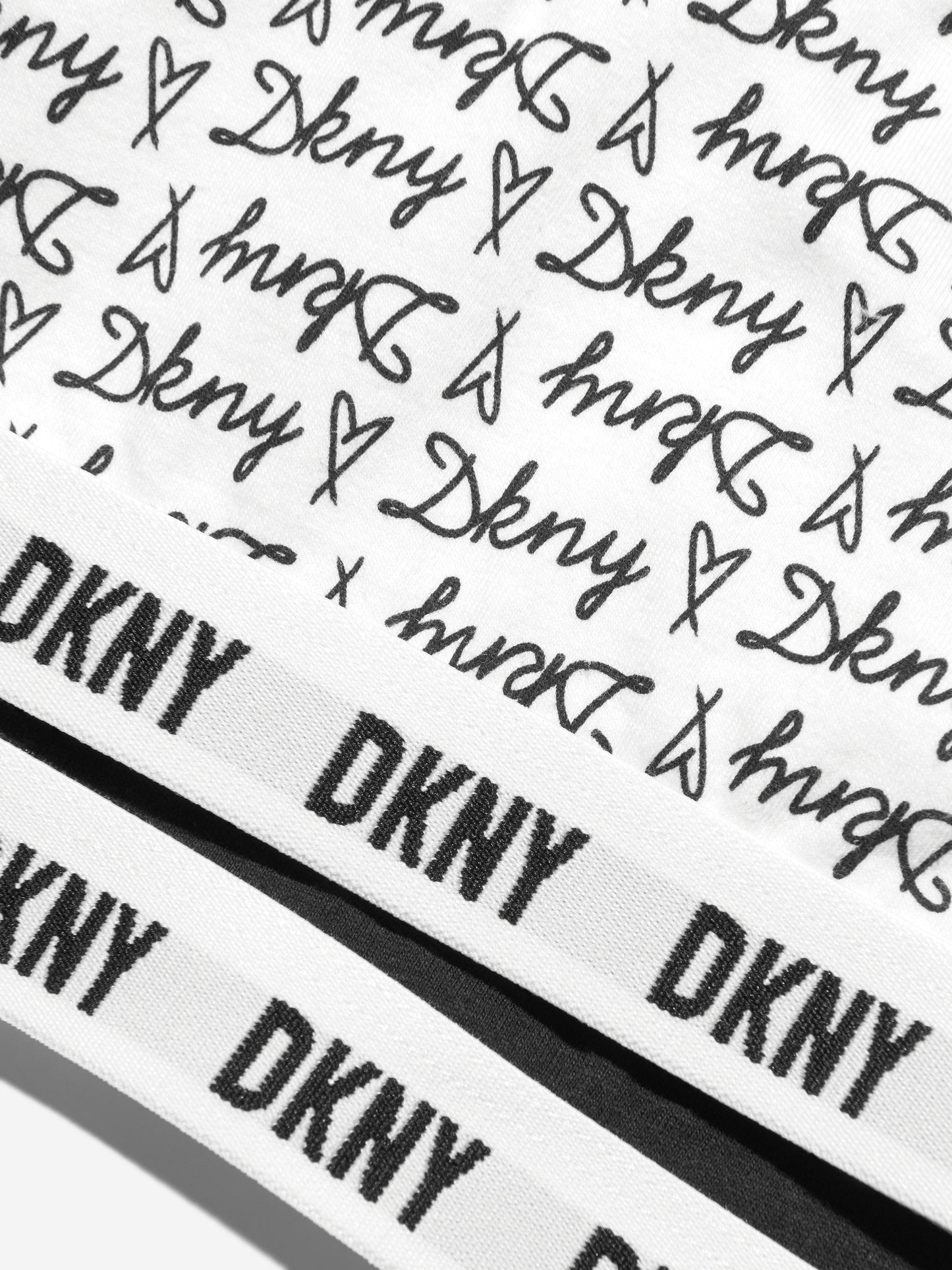 DKNY 女童 2 件装 黑色 Racer 文胸