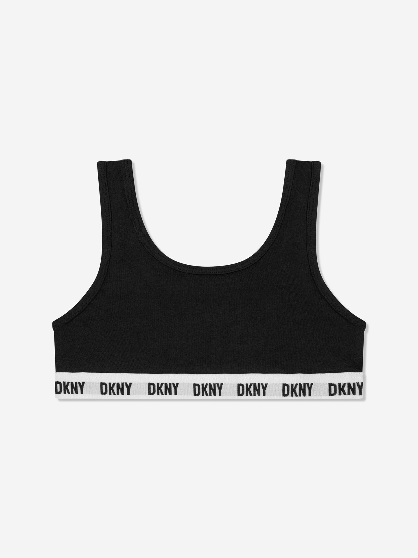 DKNY 女童 3 件装运动文胸套装(黑色)