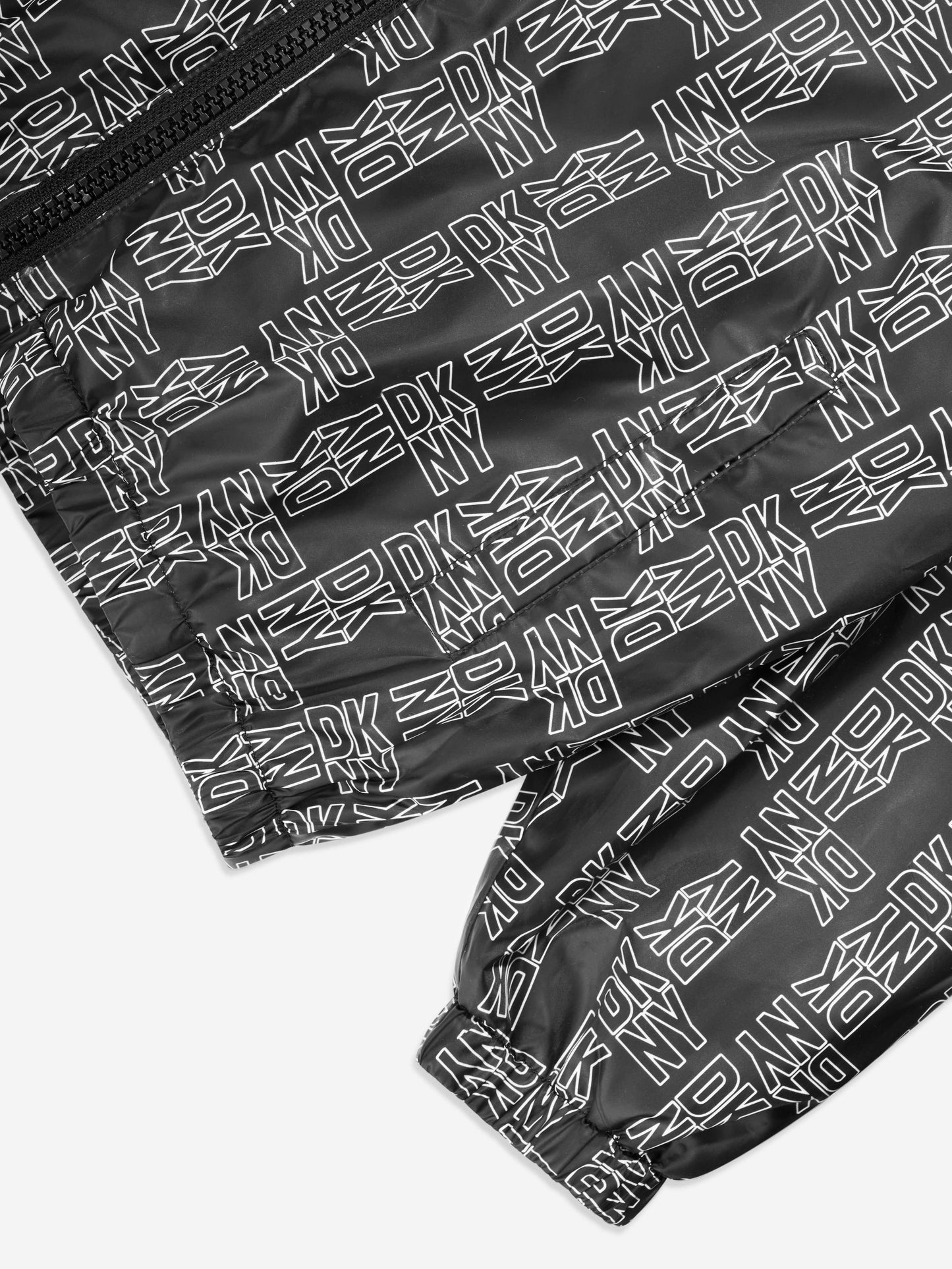 DKNY Kids 徽标风衣(黑色)