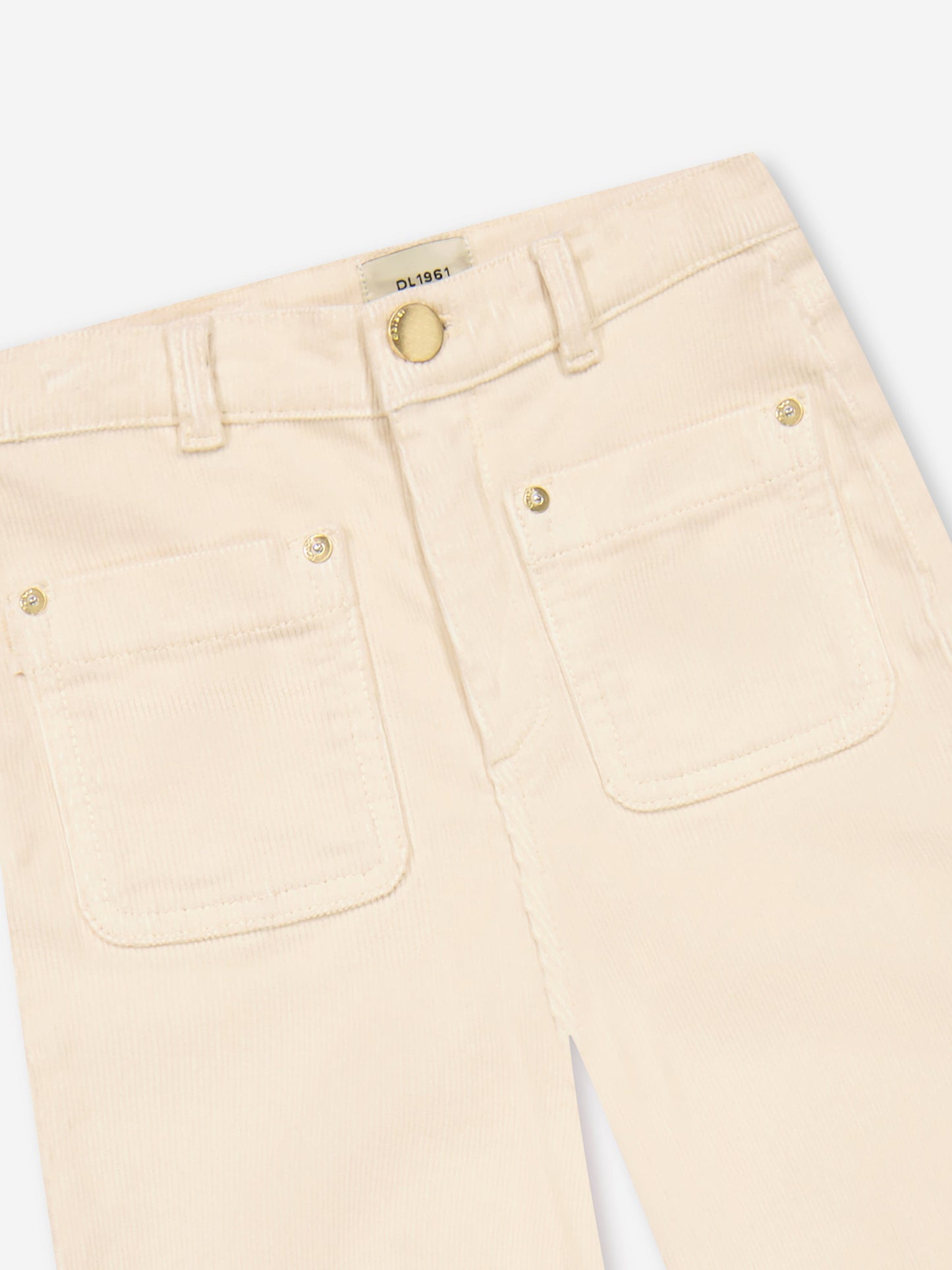 DL1961 女童 Lily 宽腿灯芯绒长裤(白色)