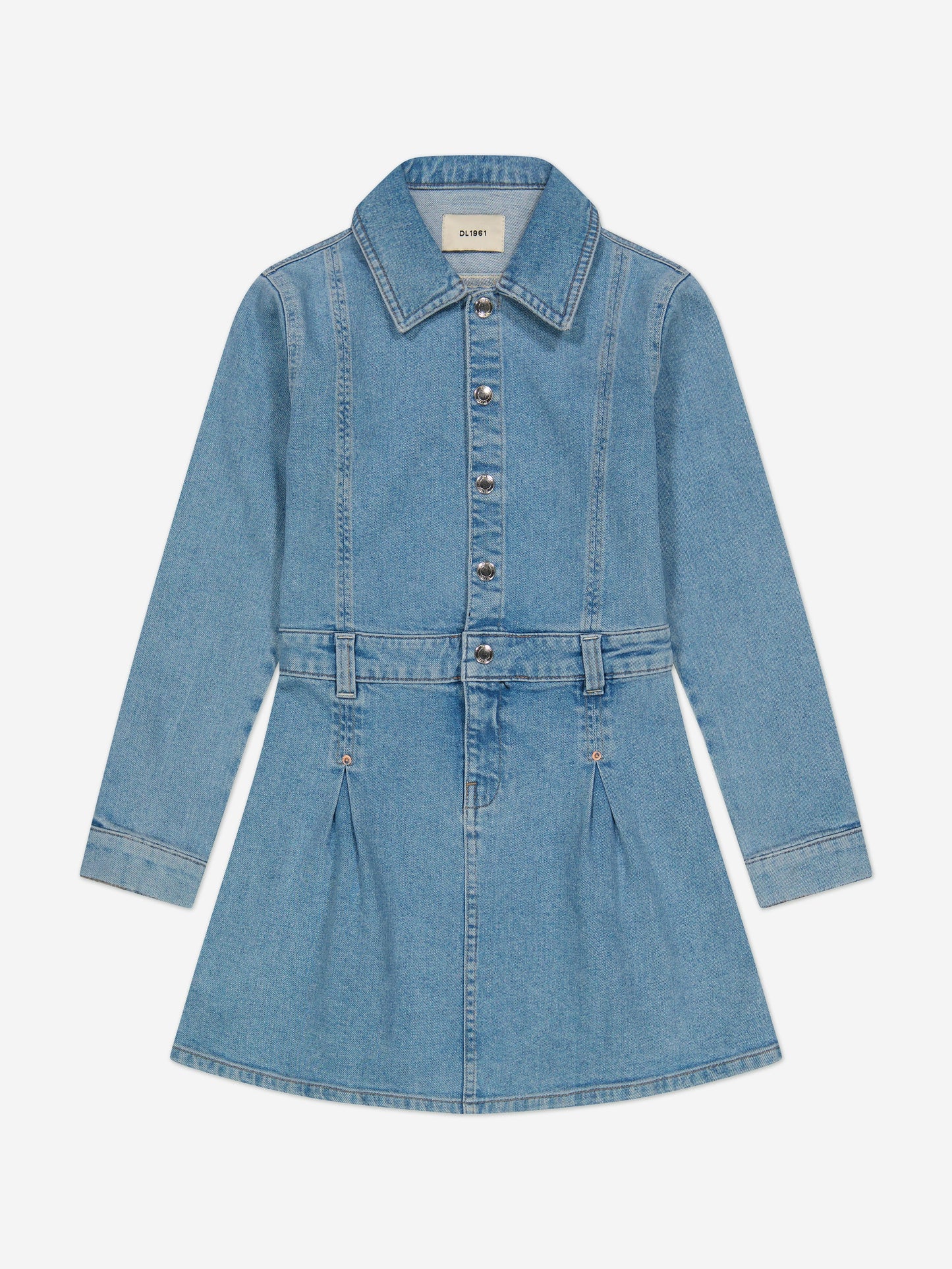 DL1961 女童 Manning 蓝色牛仔连衣裙