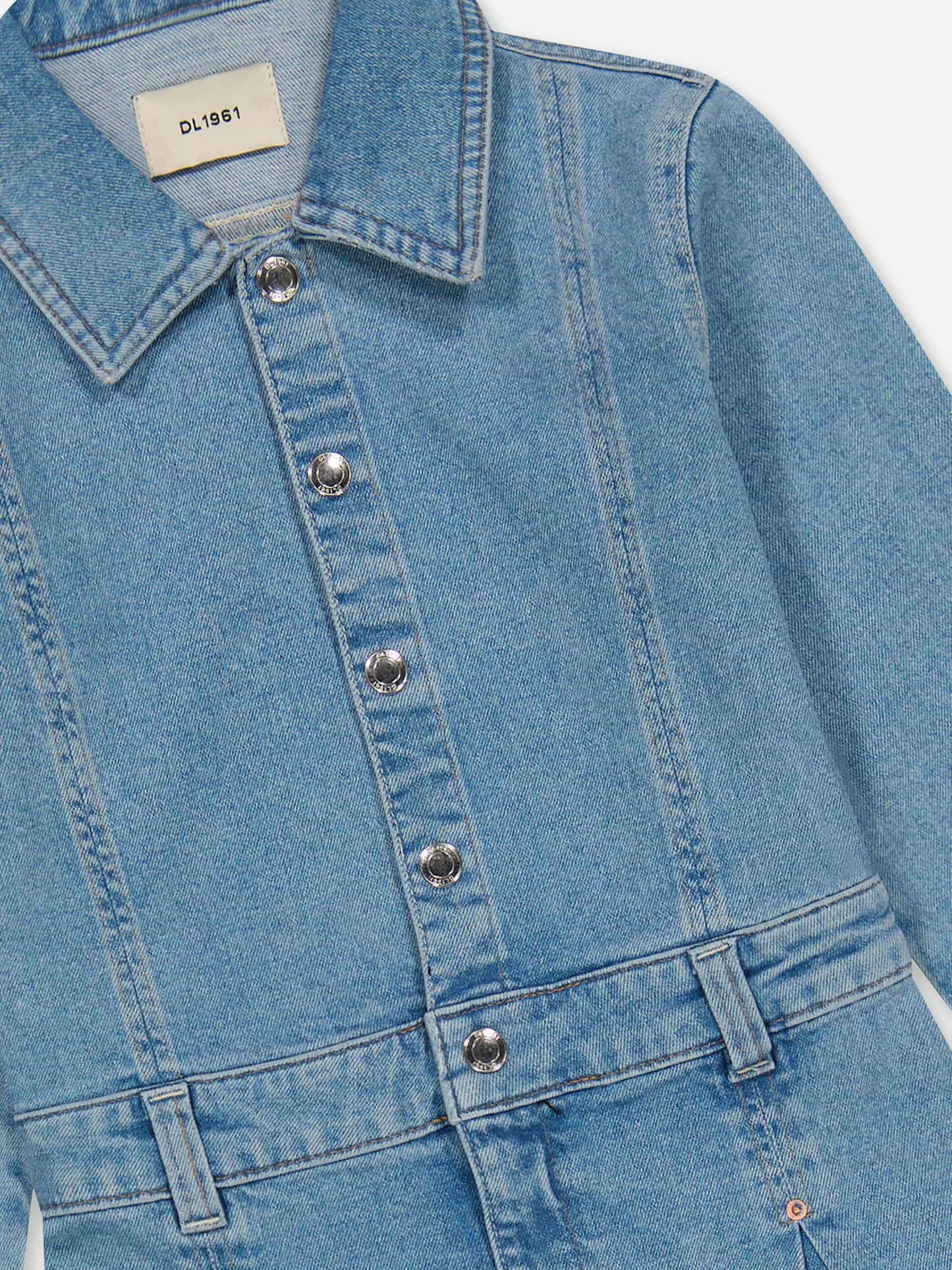 DL1961 女童 Manning 蓝色牛仔连衣裙