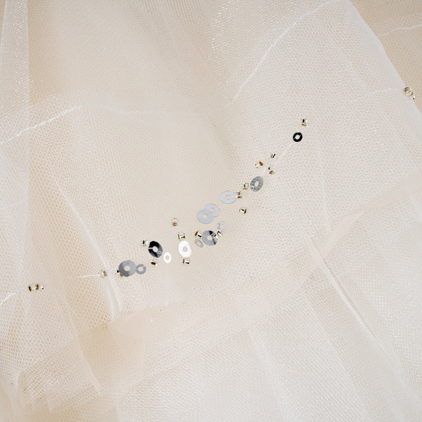 女童杏色不规则珠绣礼服裙