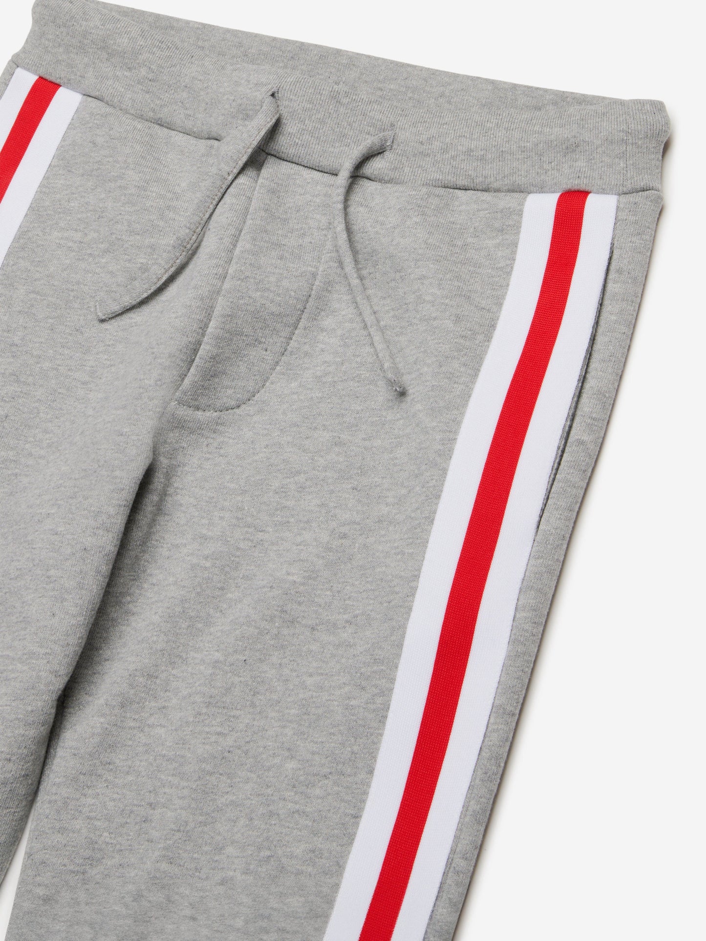 Dsquared2 儿童条纹边饰慢跑裤(灰色)