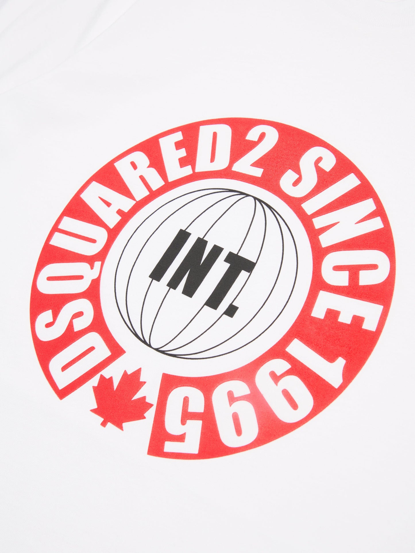 Dsquared2 儿童休闲版型徽标 T 恤(白色)