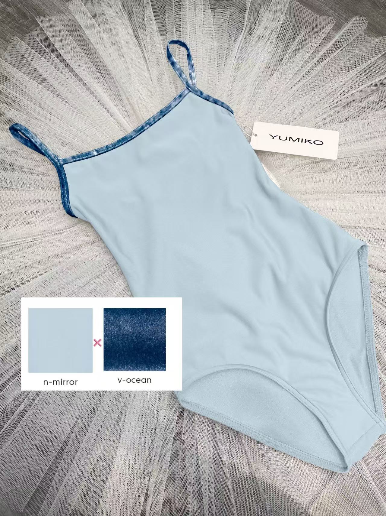 女童浅蓝色"Daniela/N-Mirror/V-Ocean"芭蕾舞连体衣