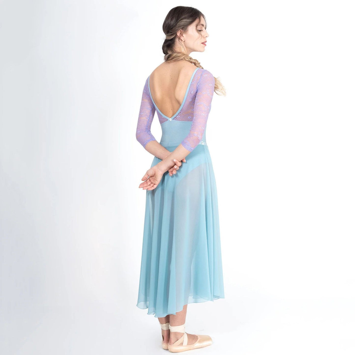 女士水蓝色"DIANA"芭蕾舞连体衣(CD25007-1/L37+P03)