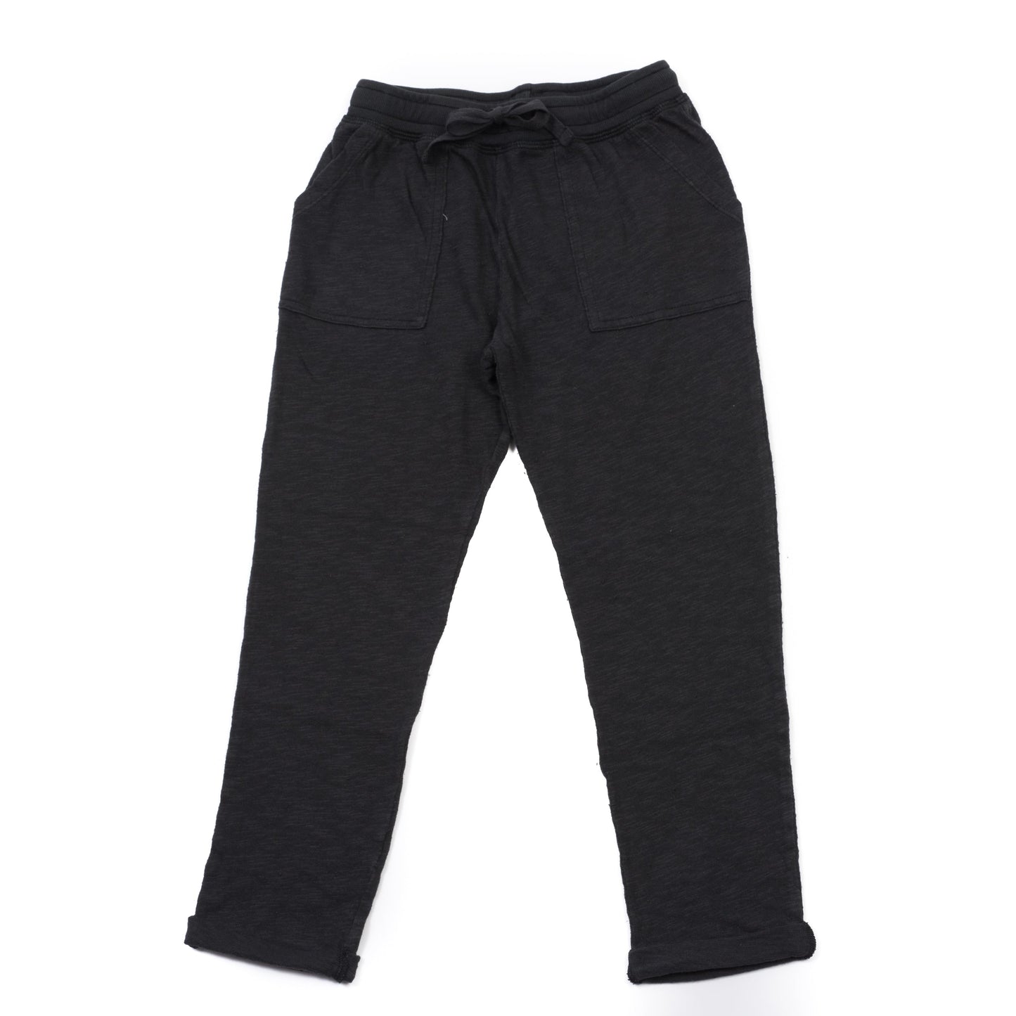 Girls Black Coal Cotton Jersey Pants
