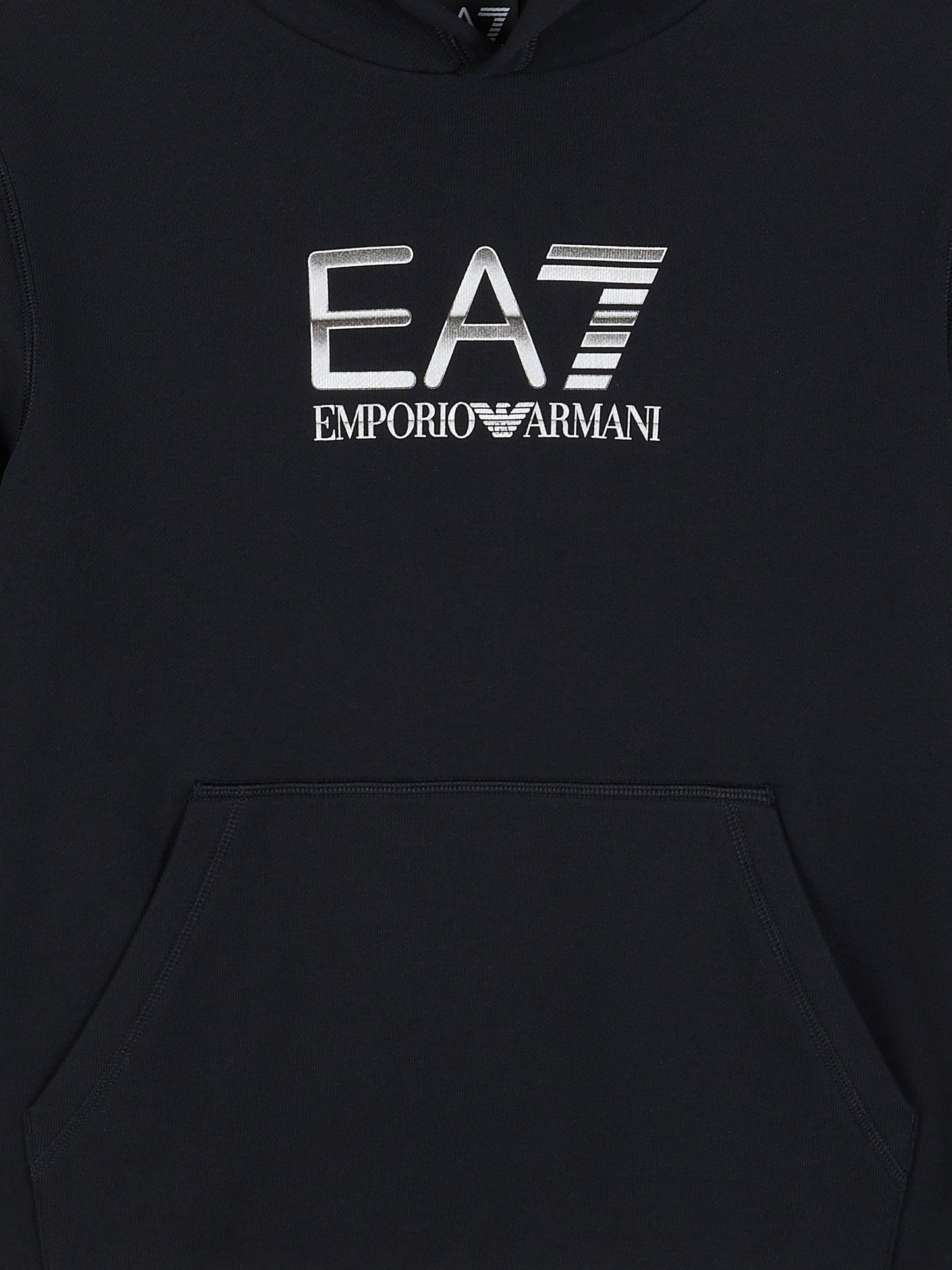 EA7 Emporio Armani 男童徽标连帽衫(黑色)